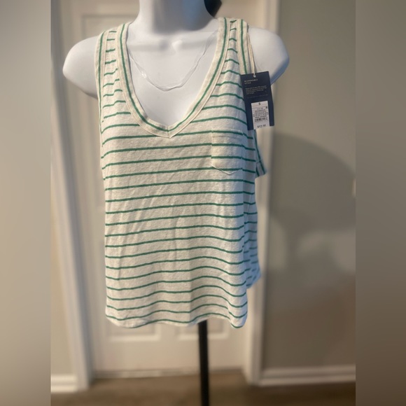 Green stripe tank top S - Picture 4 of 4